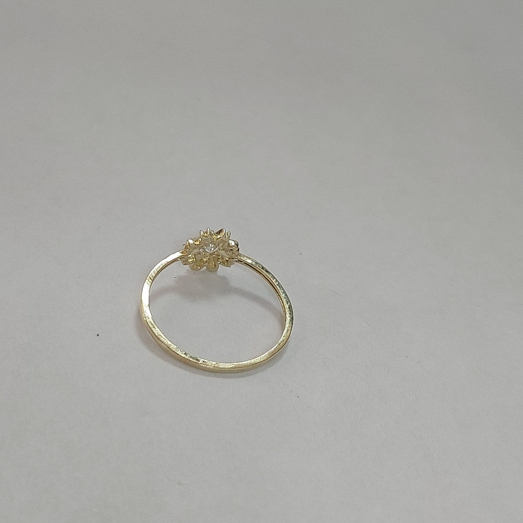 ANILLOS FIG FLOR CON CIRCONIAS 14K TALLA 7 1 GR (NUEVO)