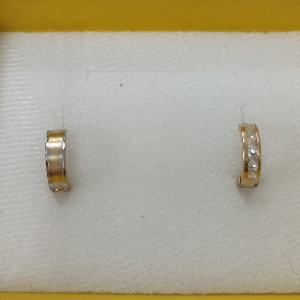 ARETES ARRACADAS C CIRCONIAS 10K 1.2 GR (NUEVO)