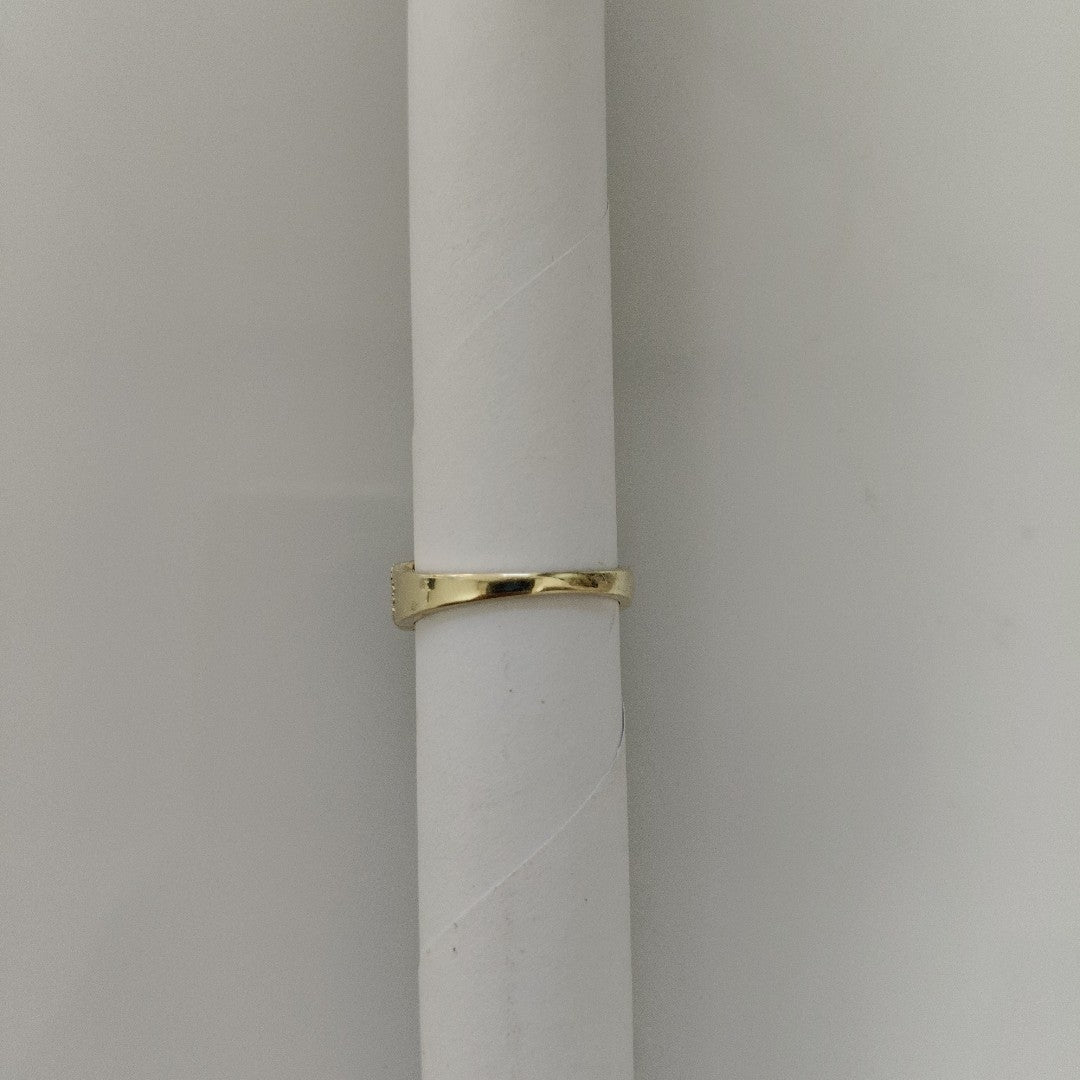 ANILLOS TRENZADO CON CIRCONIAS 14K TALLA 7 2.4 GR (NUEVO)