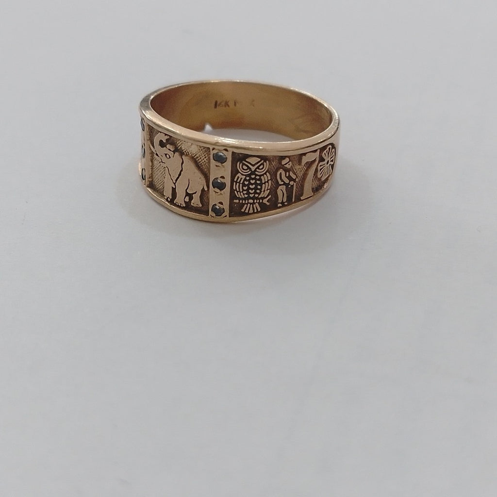 ARGOLLA DE LA SUERTE ORO 14 K 7.4 GRMS (SEMINUEVO)
