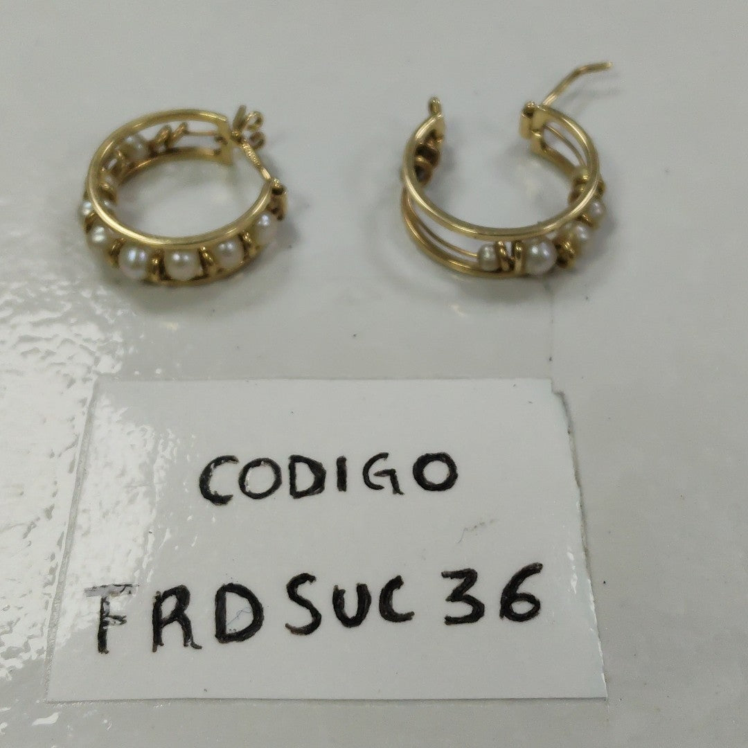 ARRACADAS PAR ORO 14 K 4,40 GRMS (SEMINUEVO)