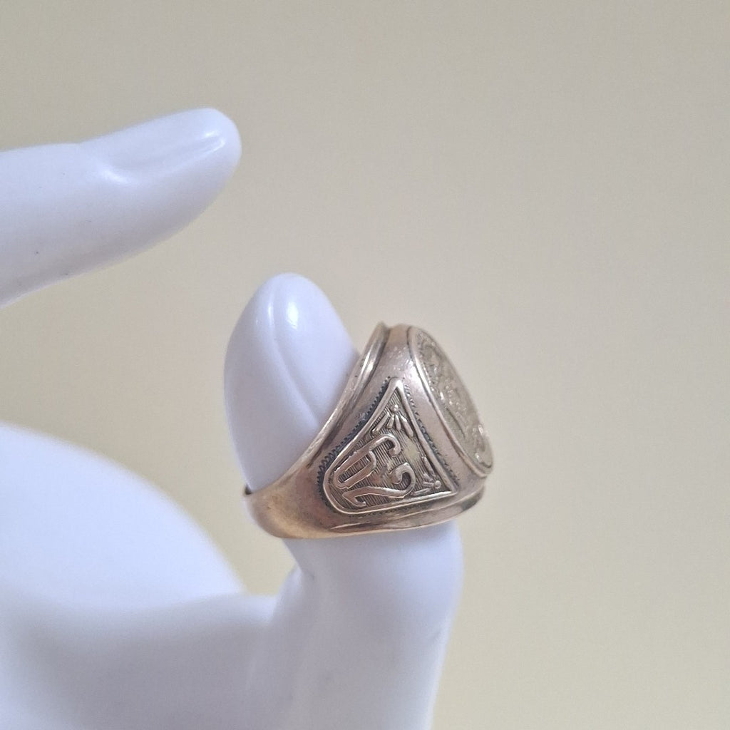 ANILLO DE GRADUACIÓN ORO 10 K 13,50 GRMS (SEMINUEVO)