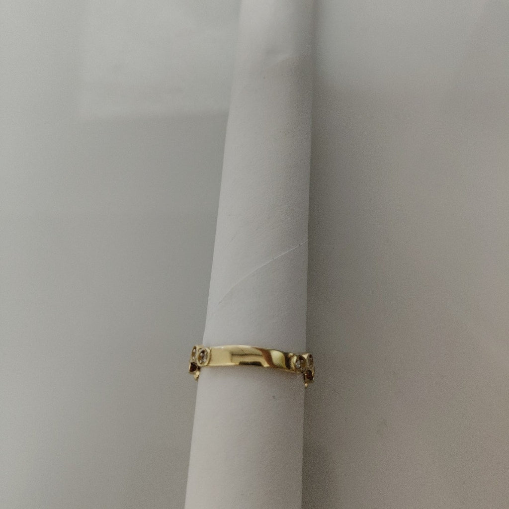 ANILLO ANILLITO C CIRCONIAS 14K 8 TALLA 2.2 GR (NUEVO)