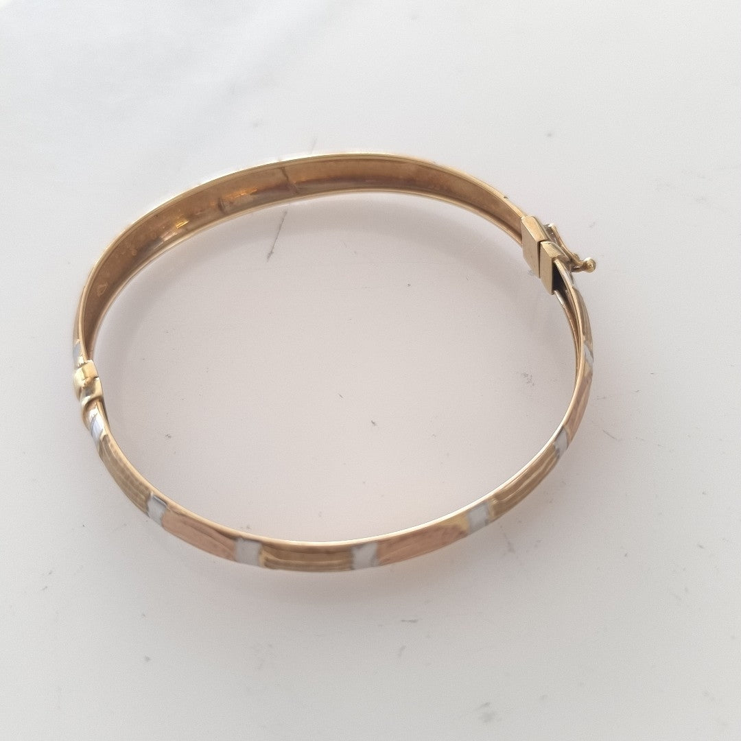 PULSERA RIGIDA ORO 14 K 7,40 GRMS (SEMINUEVO)