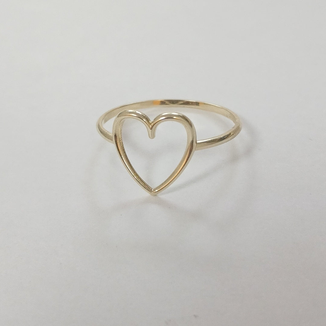 ANILLOS ANILLITO FIG CORAZON 10K TALLA 8 0.8 GR (NUEVO)
