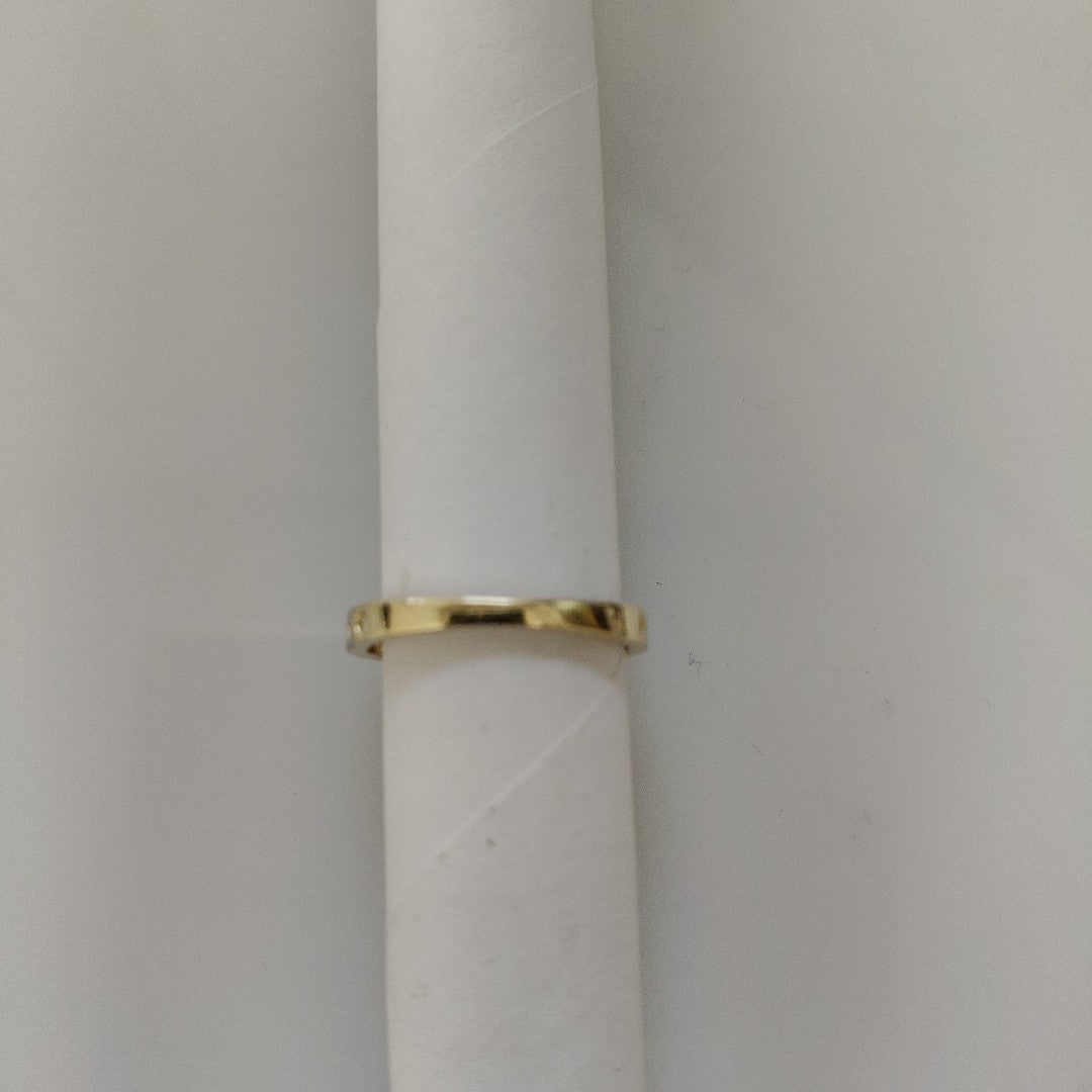 ANILLO ANILLITO C CIRCONIAS COMBINADO 14K 8 TALLA 2 GR (NUEVO)