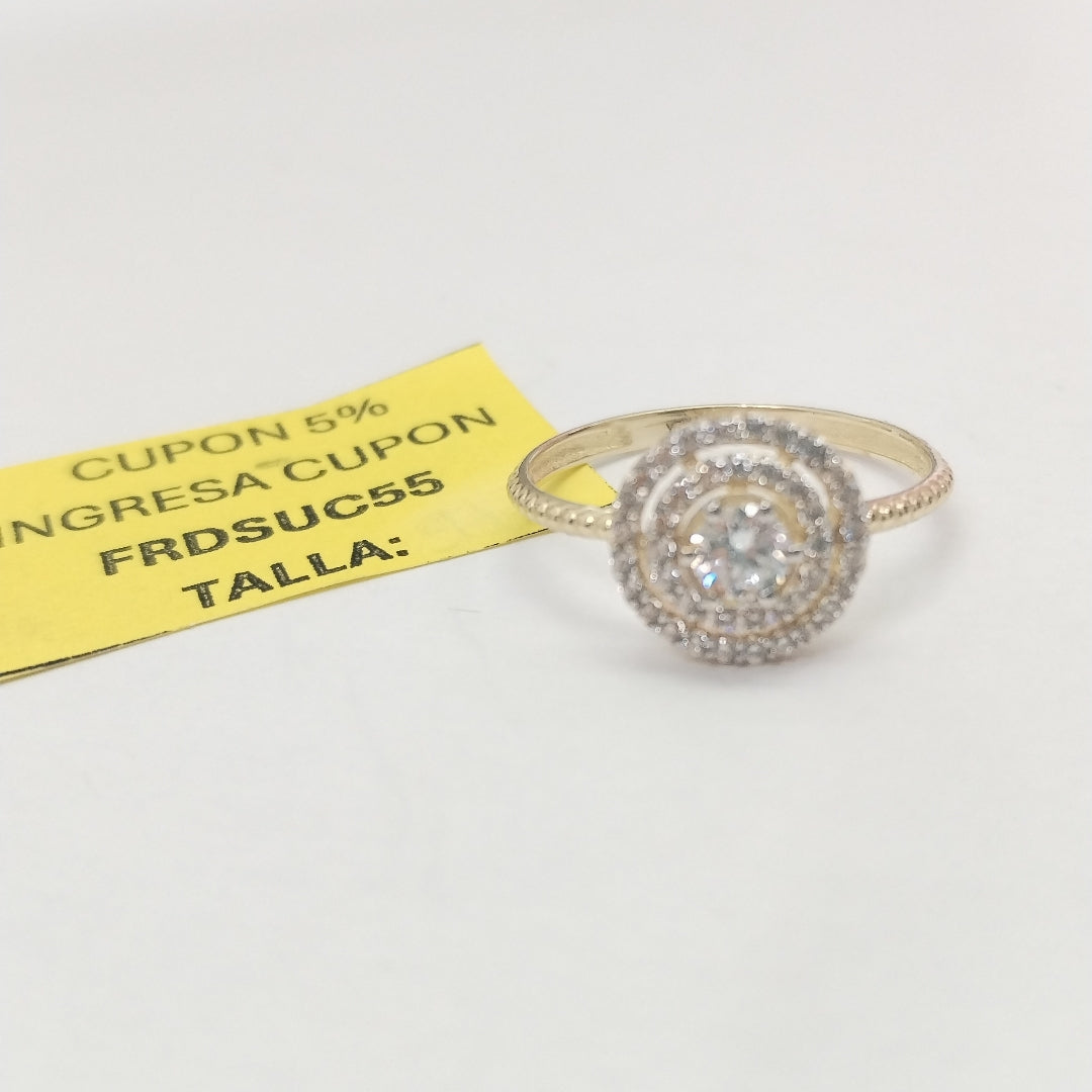 ANILLO ANILLITO C CIRCONIAS 14K 8.5 TALLA 1.9 GR (NUEVO)
