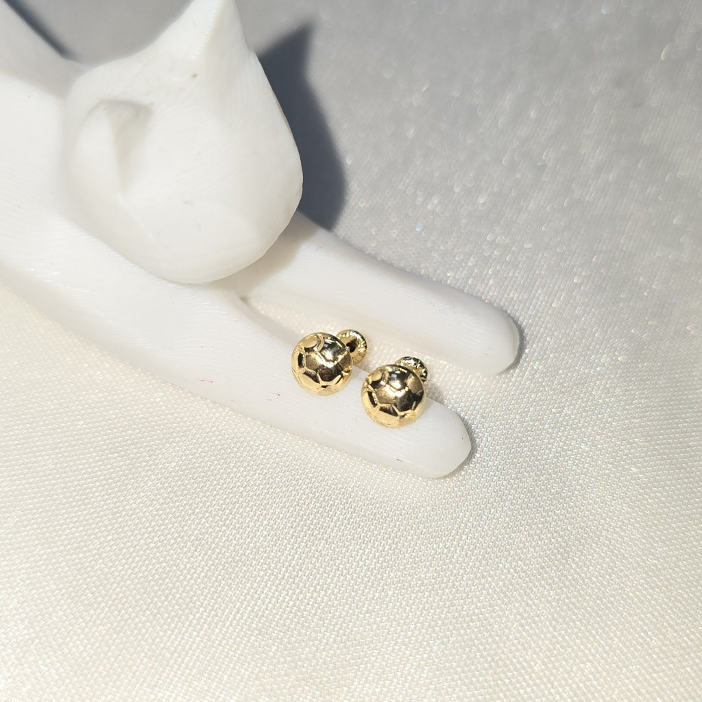 BROQUELES BROQUEL FIG BALON DE FUTBOL 14K 0.2387 GR (NUEVO)