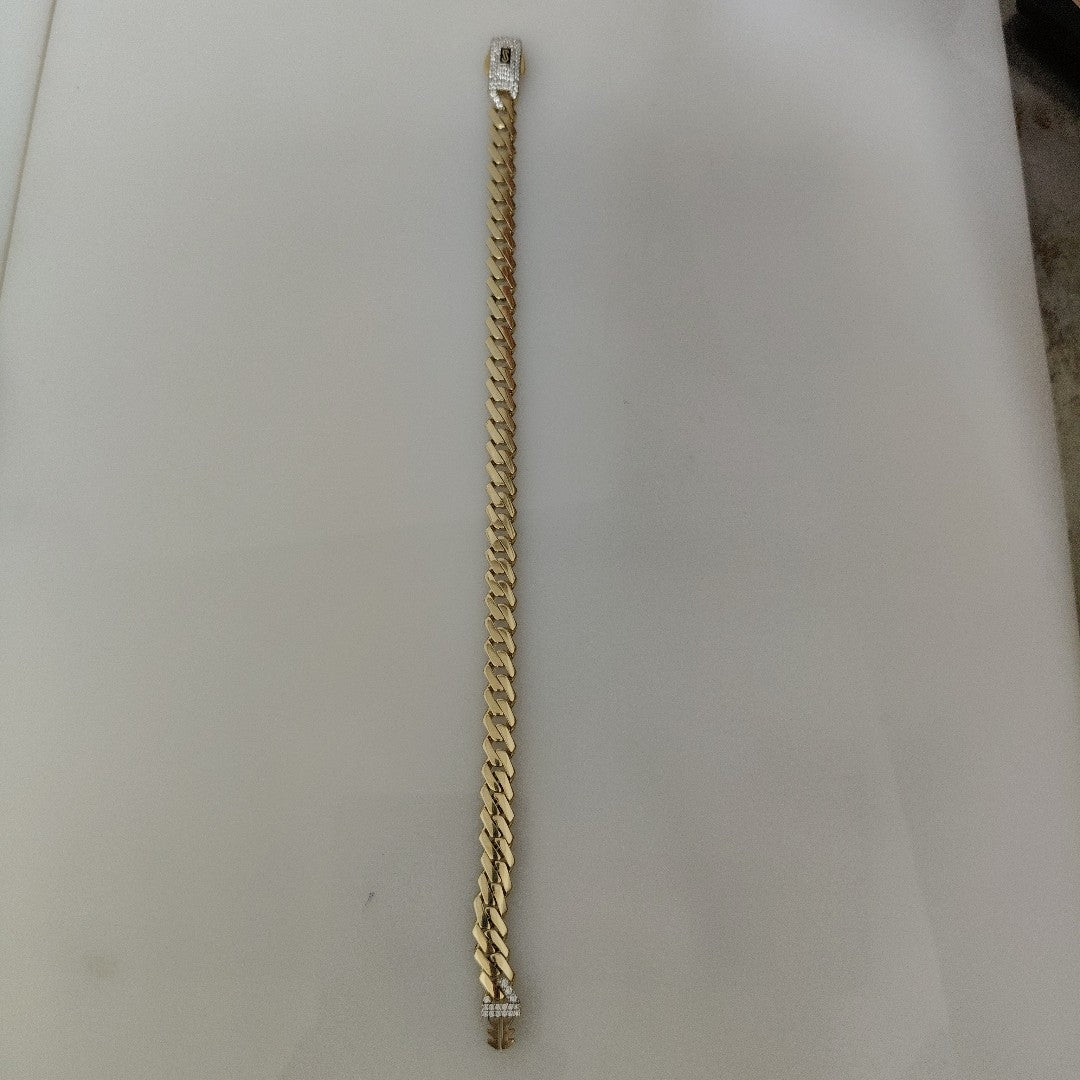 PULSERA CABALLERO MONACO ORO 14K 9 (NUEVO)