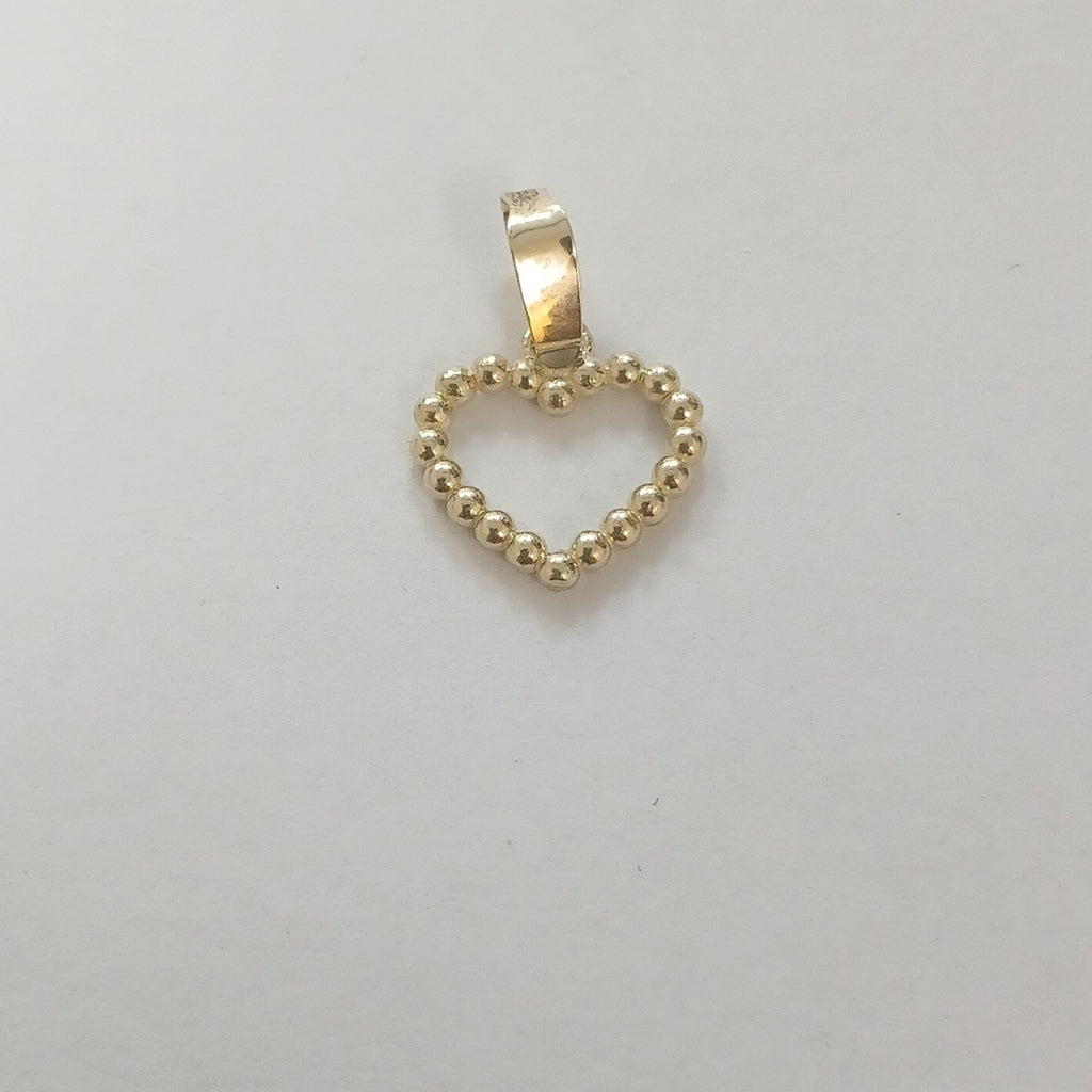 DIJE CORAZON CON CIRCONIAS 10K 0.5 GR (NUEVO)