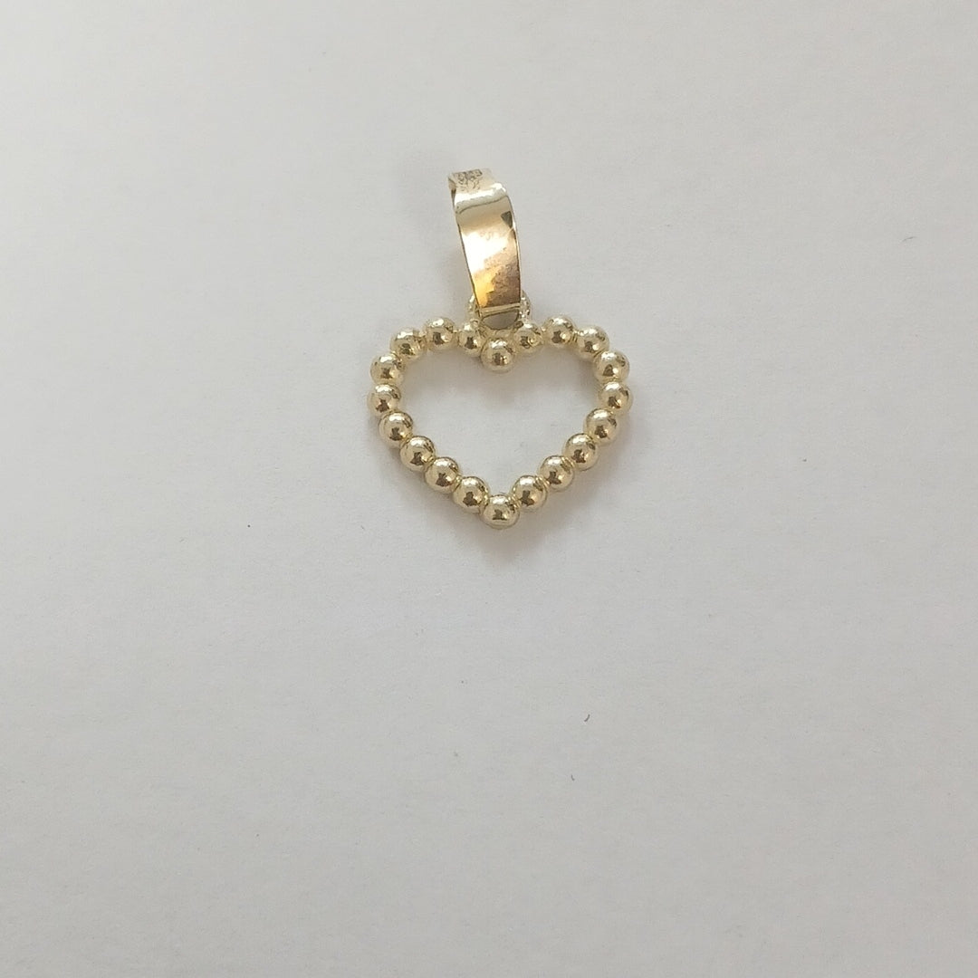 DIJE CORAZON CON CIRCONIAS 10K 0.5 GR (NUEVO)