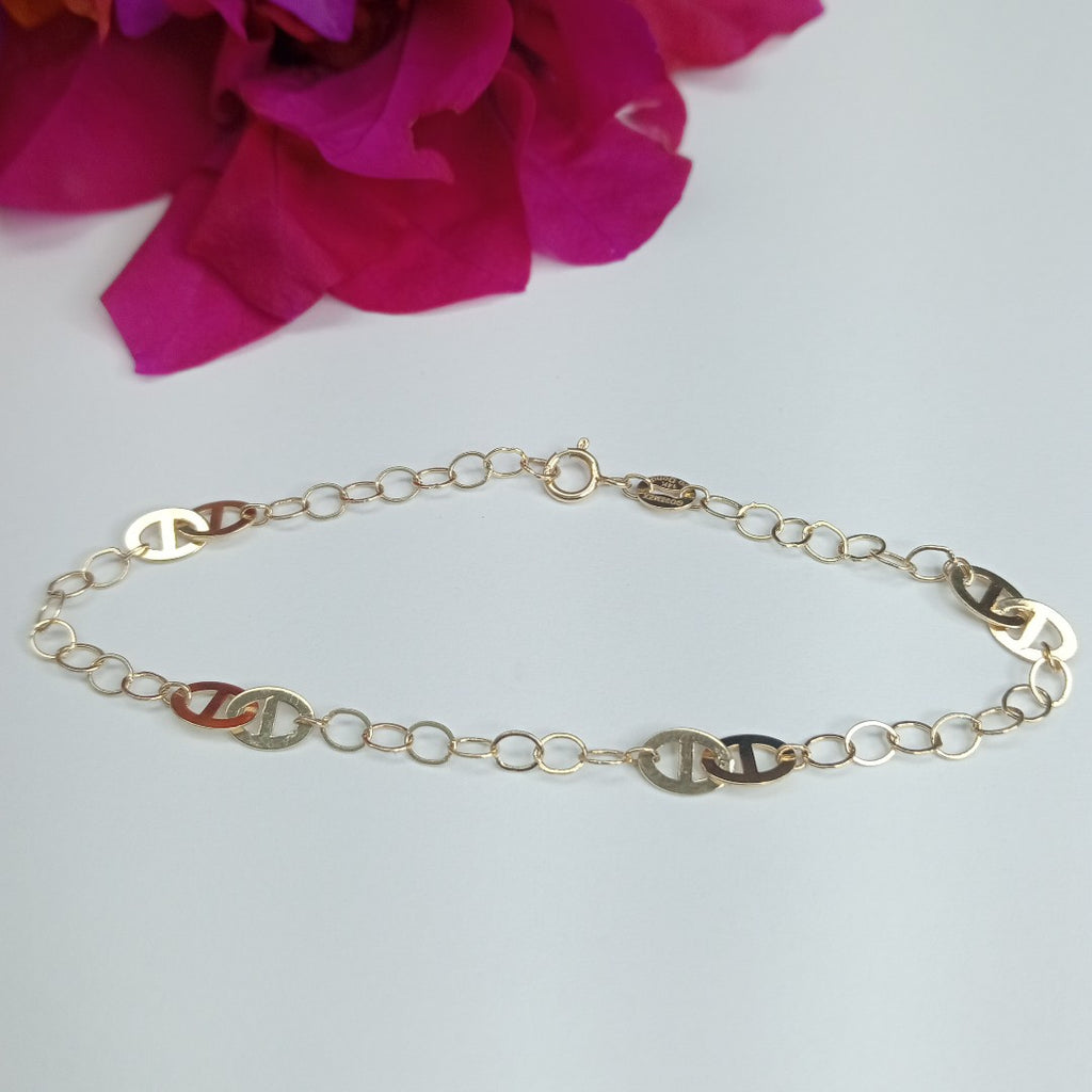 PULSERA TEJIDO ESPECIAL 14K 18 CM 1.5 GR (NUEVO)