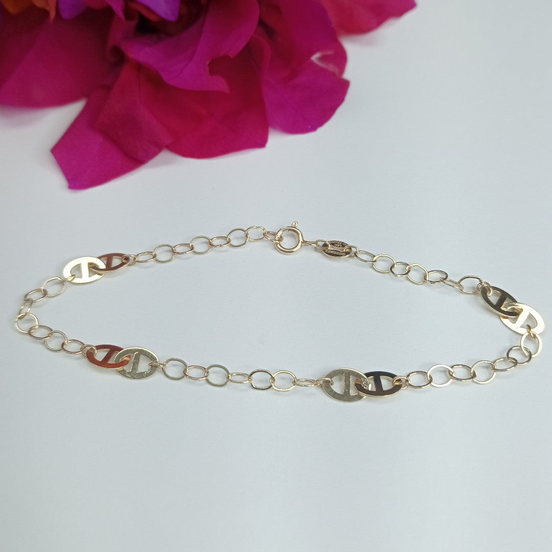PULSERA TEJIDO ESPECIAL 14K 18 CM 1.5 GR (NUEVO)