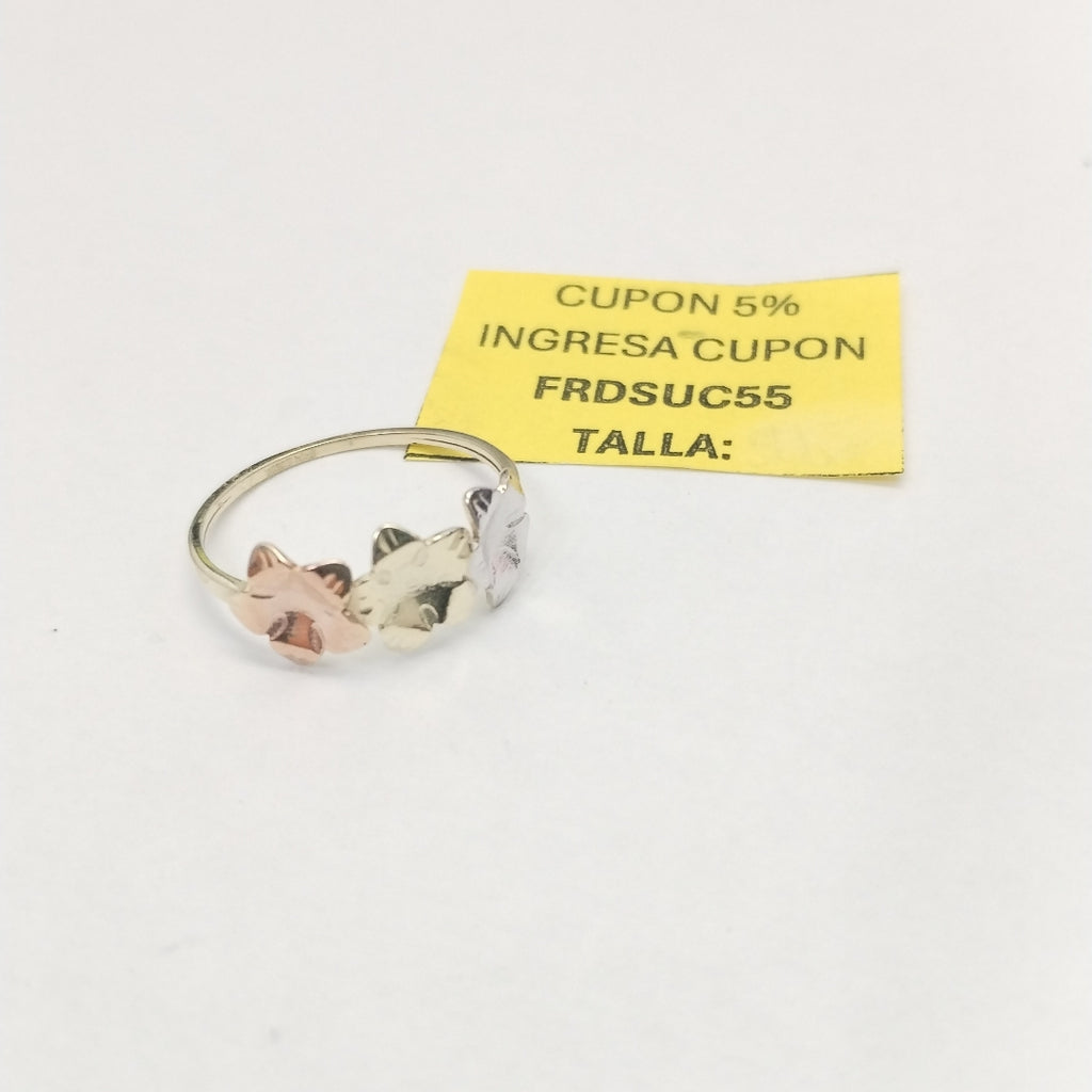 ANILLOS ANILLITO FIG FLORES 10K TALLA 9 1.3 GR (NUEVO)