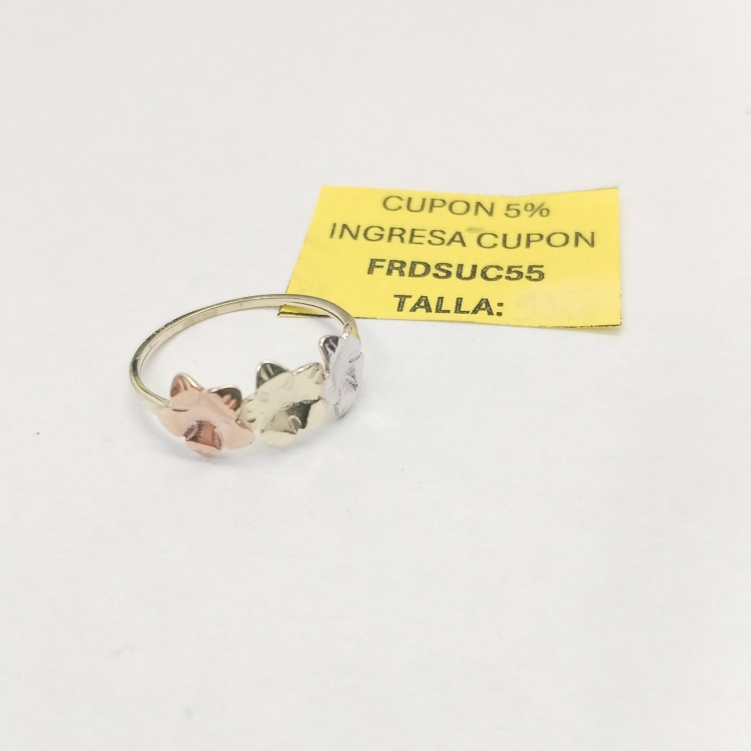 ANILLOS ANILLITO FIG FLORES 10K TALLA 9 1.3 GR (NUEVO)