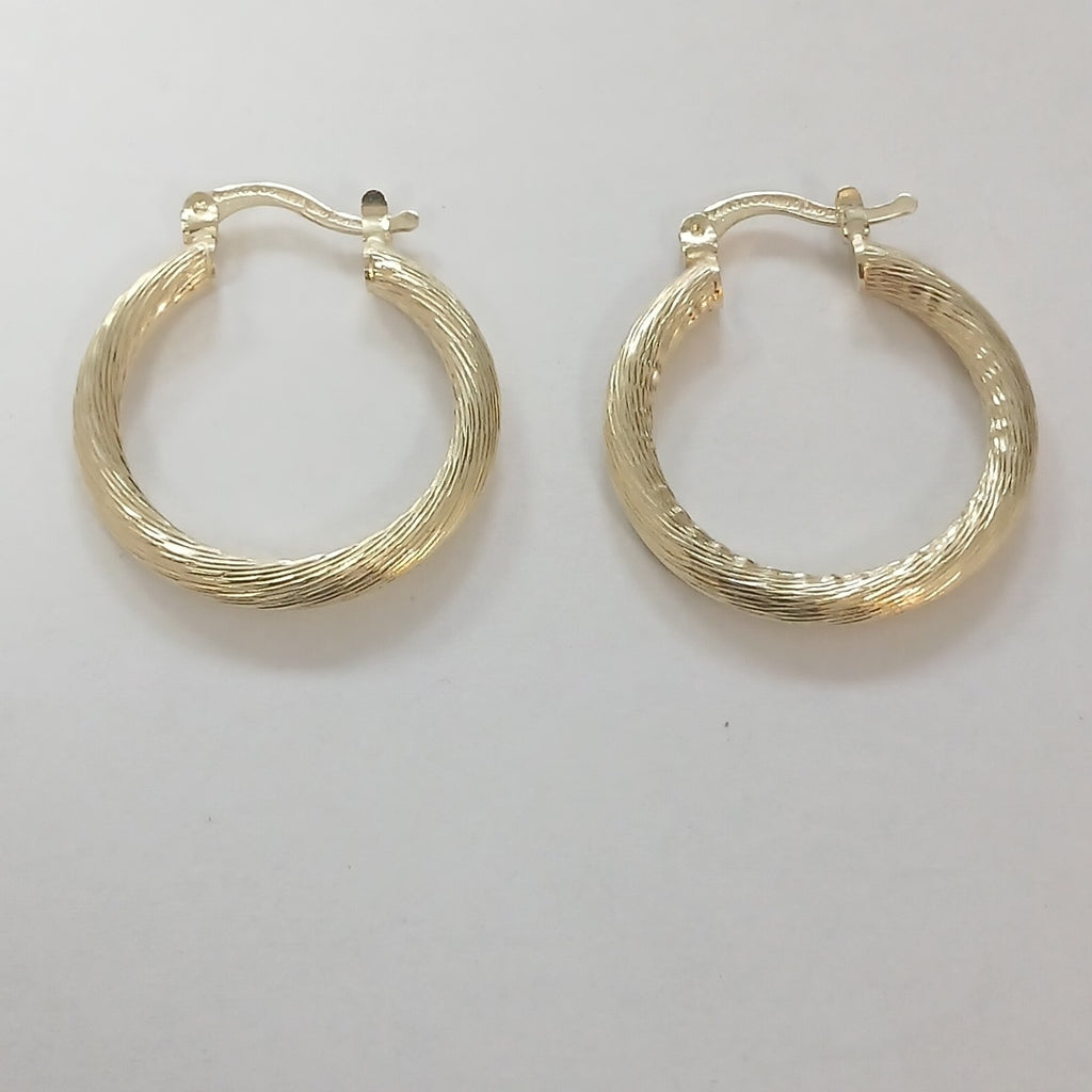 ARETES TEJIDO ARRACADAS ASTRIADAS 14K 2.8 GR (NUEVO)