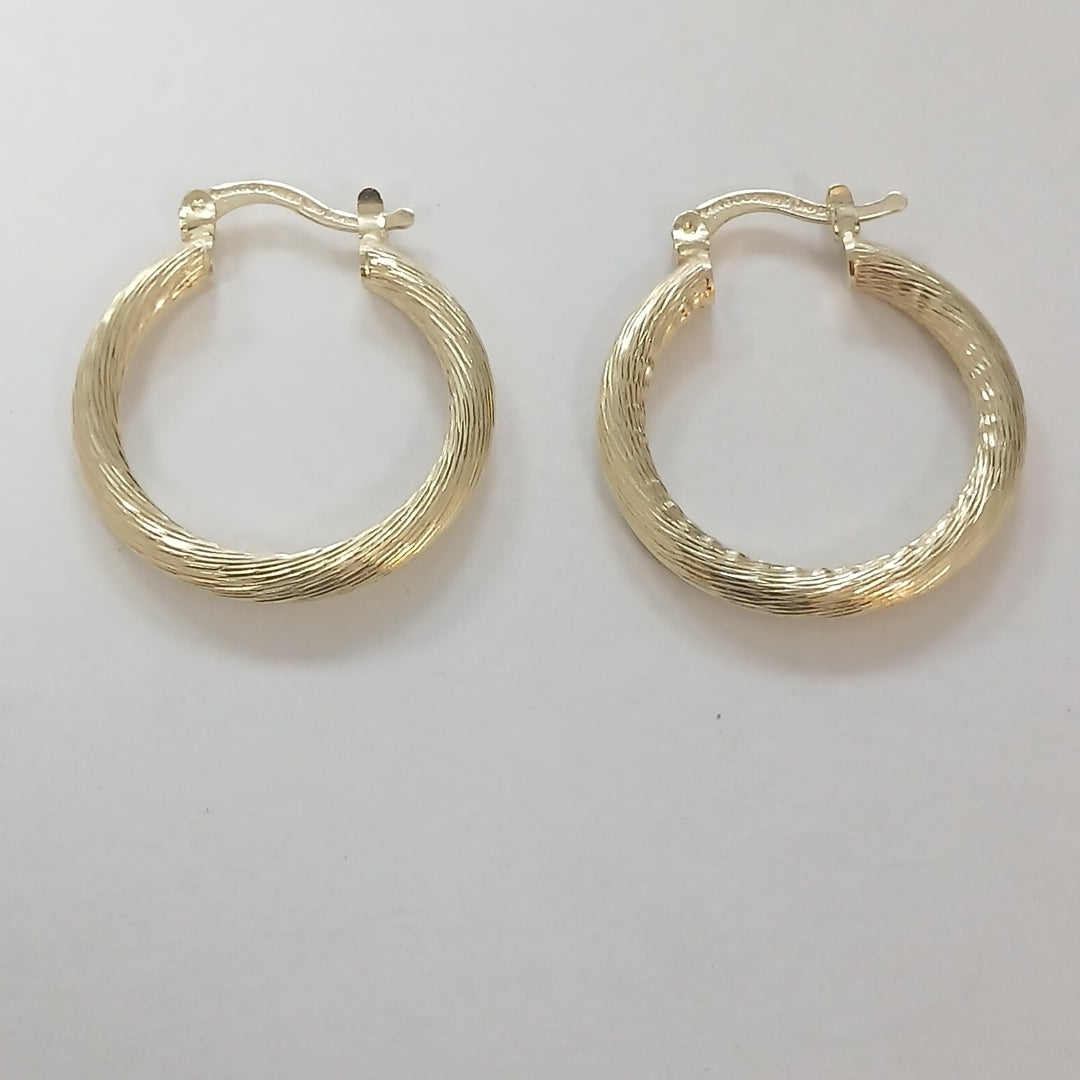 ARETES TEJIDO ARRACADAS ASTRIADAS 14K 2.8 GR (NUEVO)