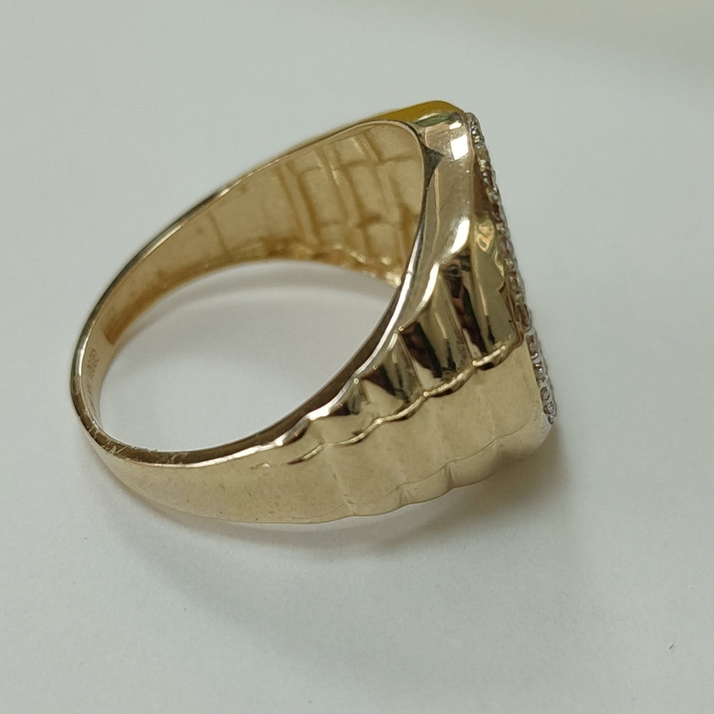 ANILLO C CIRCONIAS 14K 10 TALLA 7.7 GR (NUEVO)