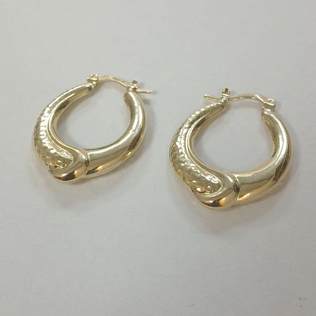ARETES ARRACADAS ENTRELAZADAS 14K 2.5 GR (NUEVO)