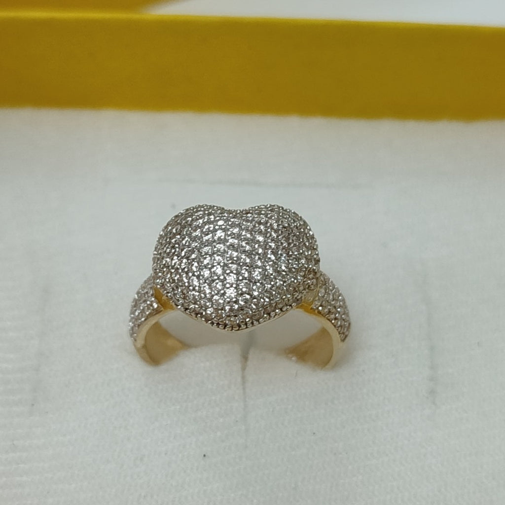 ANILLO ANILLITO CORAZON C CIRCONIAS 14K 7 TALLA 4.8 GR (NUEVO)