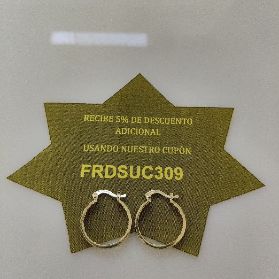 ARETES TEJIDO ARRACADAS TIPO GRECAS 14K 2 GR (NUEVO)