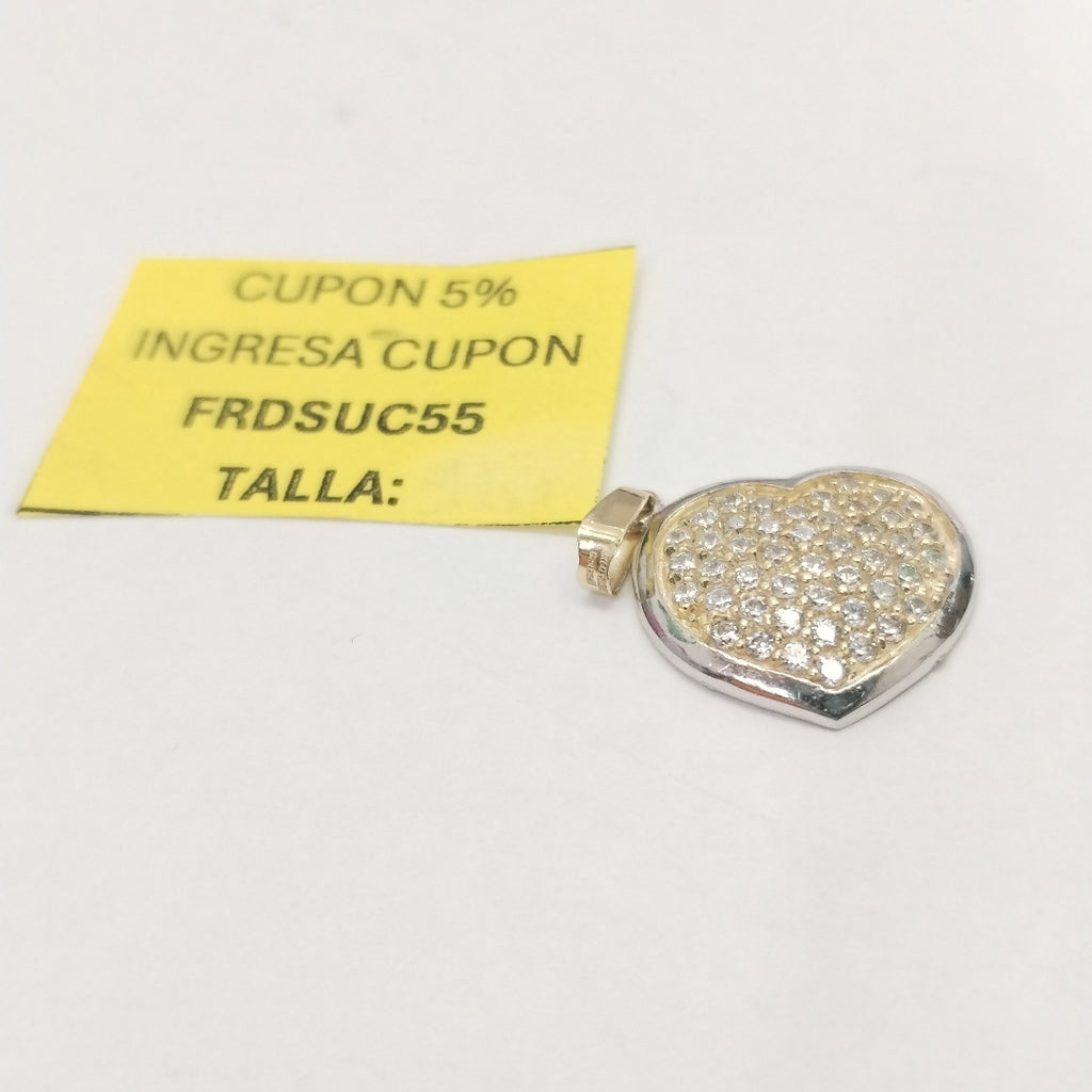 DIJE CORAZON CON CIRCONIAS 14K 1.8 GR (NUEVO)