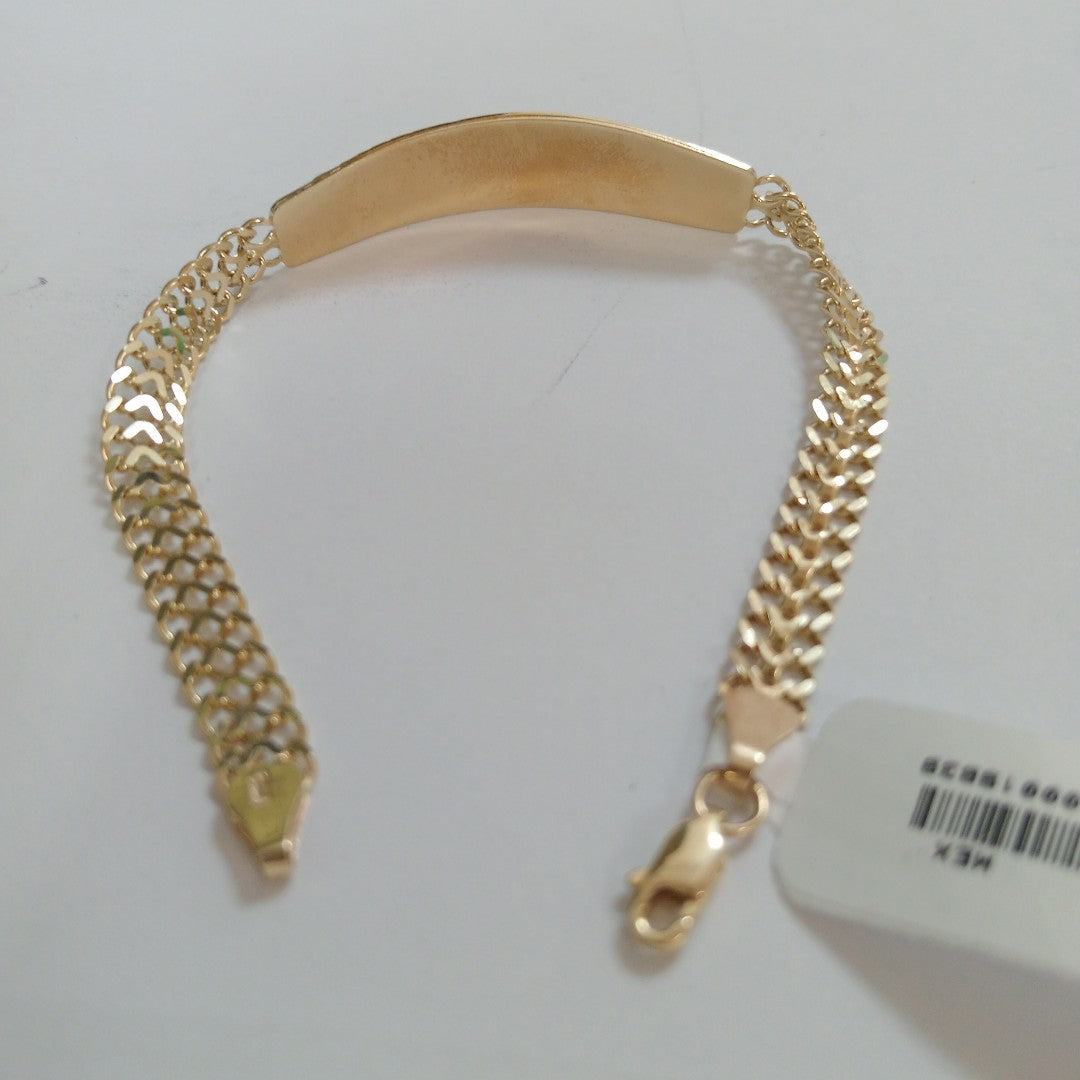 PULSERA TEJIDO ESCLAVA CHINO 14K 21 CM 10.4 GR (NUEVO)