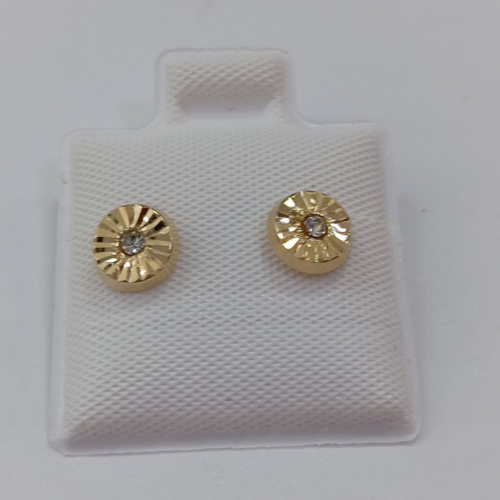 BROQUELES BROQUEL FIG BOTON C CIRCONIA 14K 0.2916 GR (NUEVO)