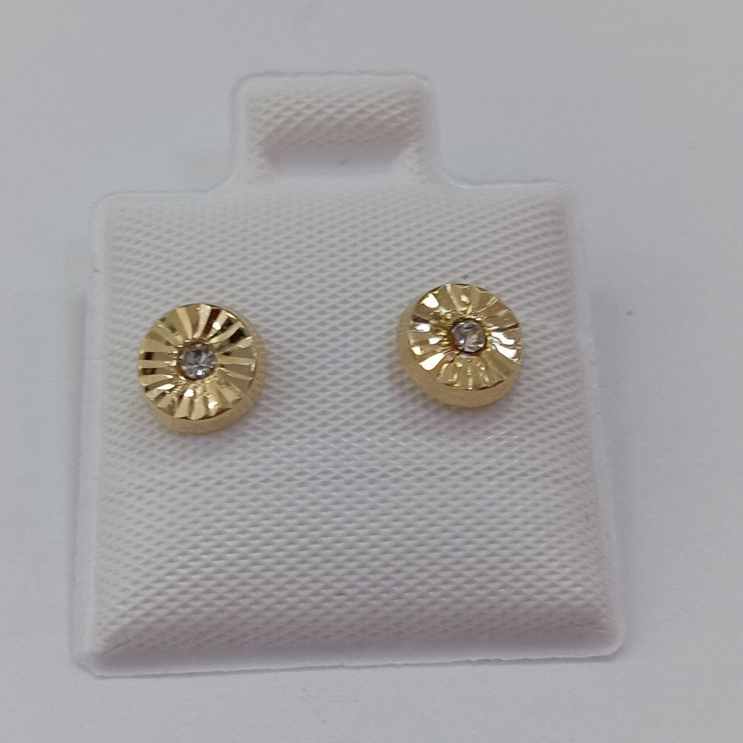 BROQUELES BROQUEL FIG BOTON C CIRCONIA 14K 0.2916 GR (NUEVO)