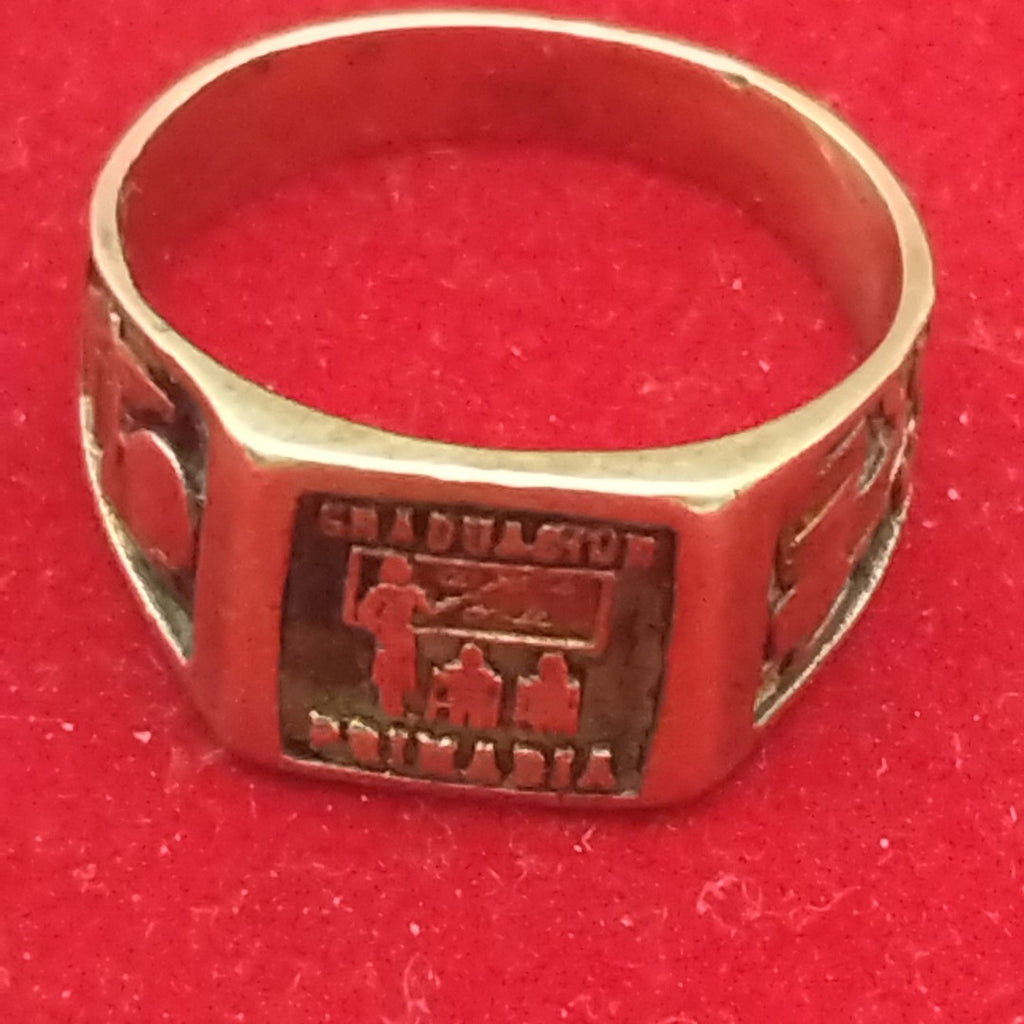 ANILLO DE GRADUACIÓN ORO MUY BAJO 8 K 3,00 GRMS (SEMINUEVO)