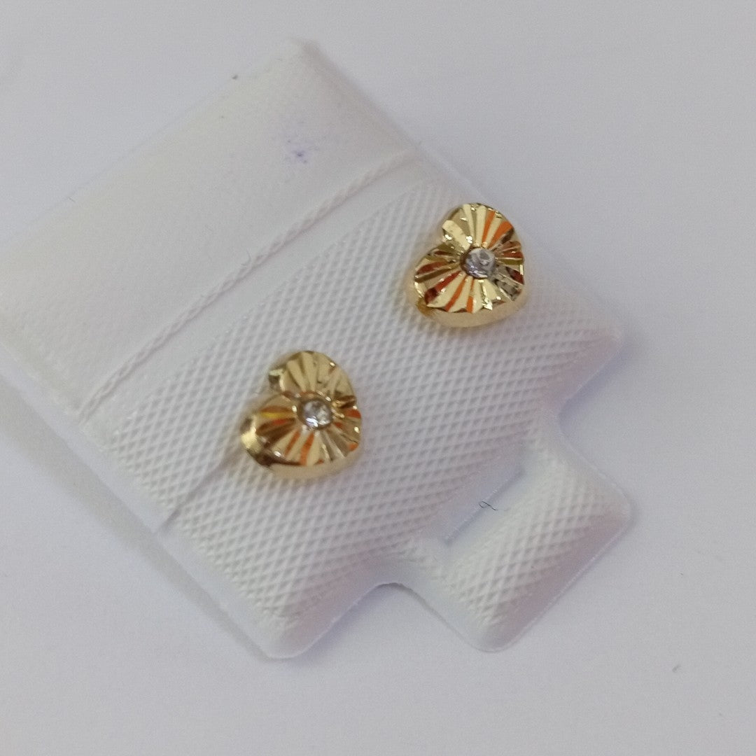 BROQUELES BROQUEL FIG CORAZON C CIRCONIA 14K 0.2603 GR (NUEVO)