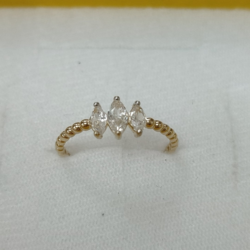 ANILLOS CON CIRCONIAS 10K TALLA 7 1.1 GR (NUEVO)