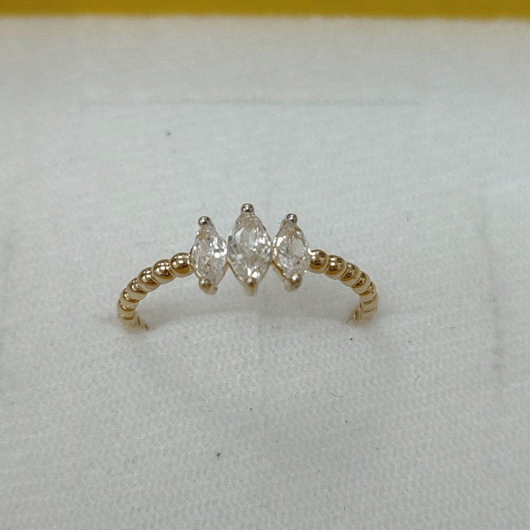 ANILLOS CON CIRCONIAS 10K TALLA 7 1.1 GR (NUEVO)