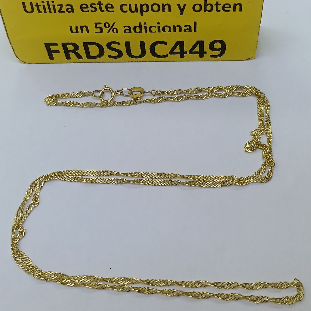 CADENA MEDIO TORZAL 10K 55 CM 2.5 GR (NUEVO)