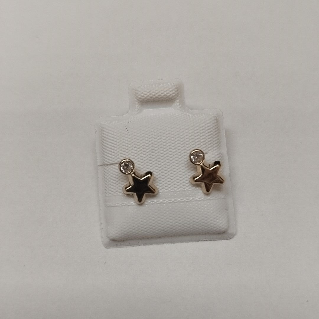 BROQUELES BROQUEL FIG ESTRELLA C CIRCONIA 14K 0.2603 GR (NUEVO)