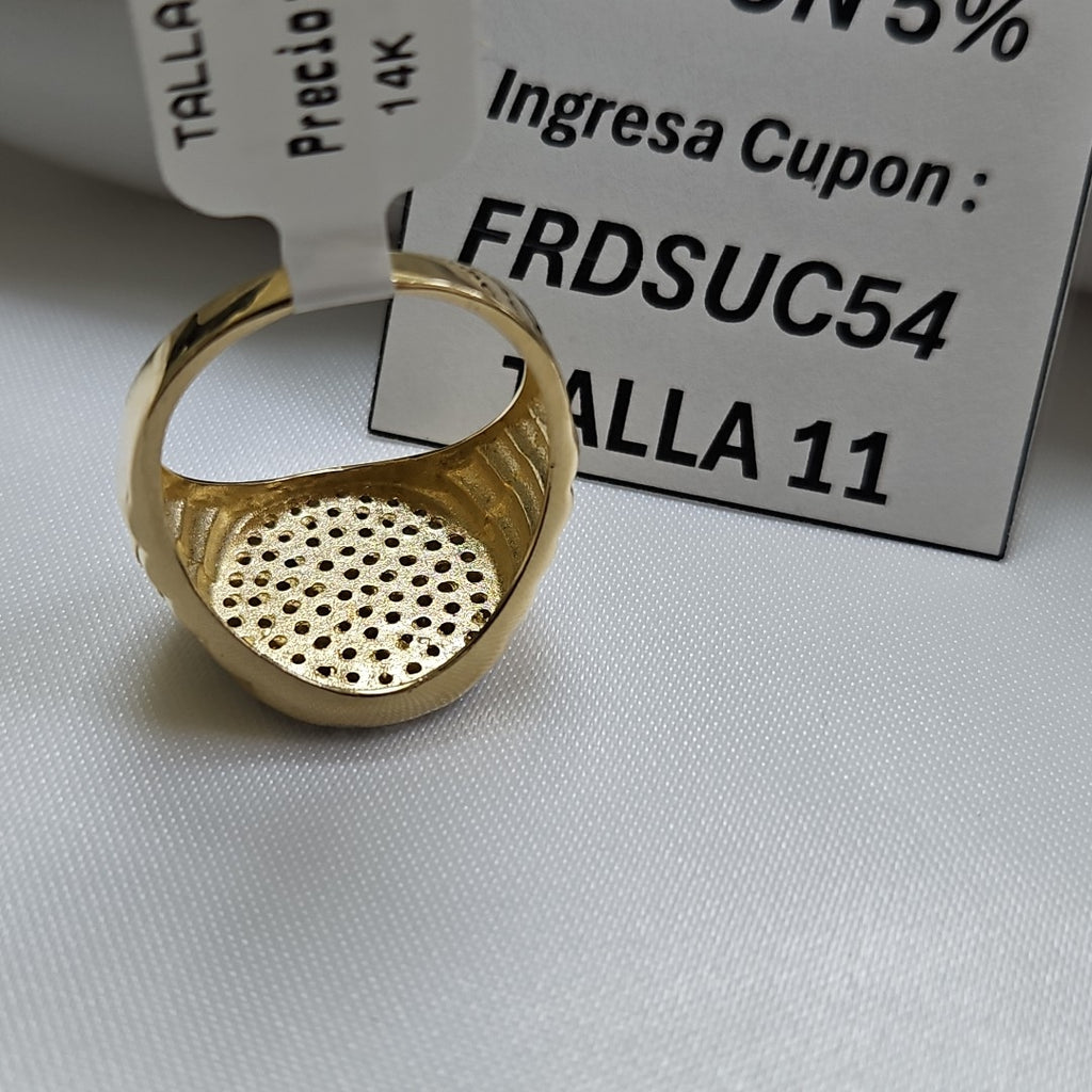 ANILLO C CIRCONIAS 14K 11 TALLA 8.4 GR (NUEVO)