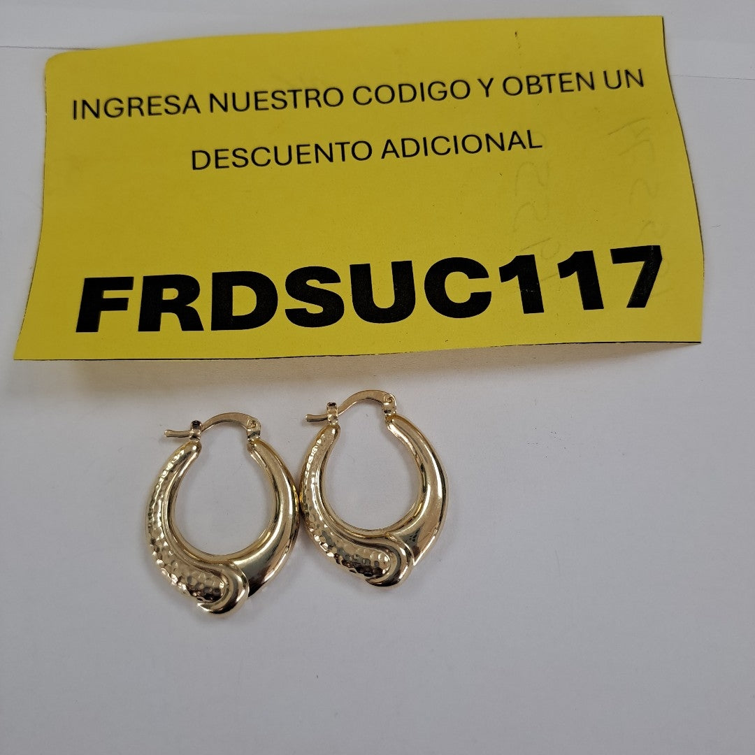 ARETES ARRACADAS ENTRELAZADAS 14K 2.6 GR (NUEVO)