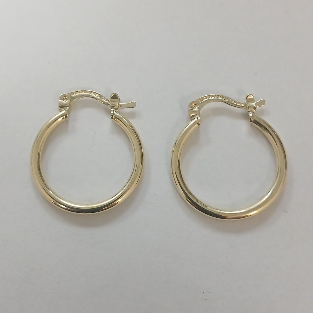 ARETES TEJIDO ARRACADAS LISAS 14K 1.2 GR (NUEVO)