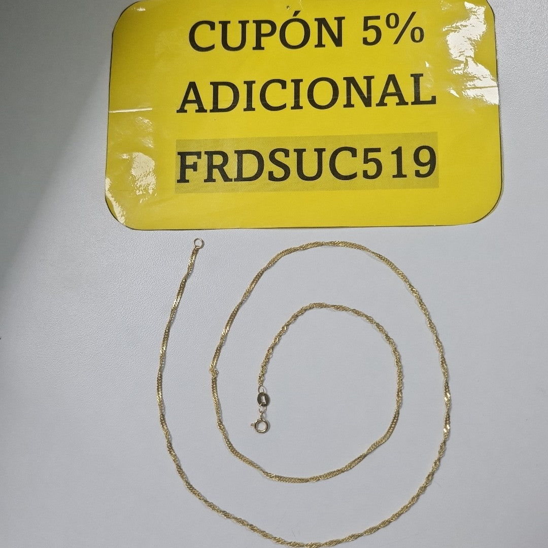 CADENA MEDIO TORZAL 10K 55 CM 2.5 GR (NUEVO)