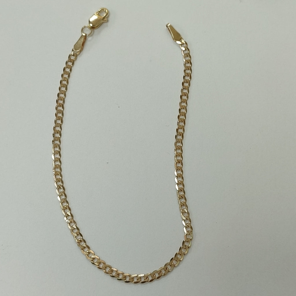 PULSERA TEJIDO BARBADA 14K 18 CM 2.1 GR (NUEVO)