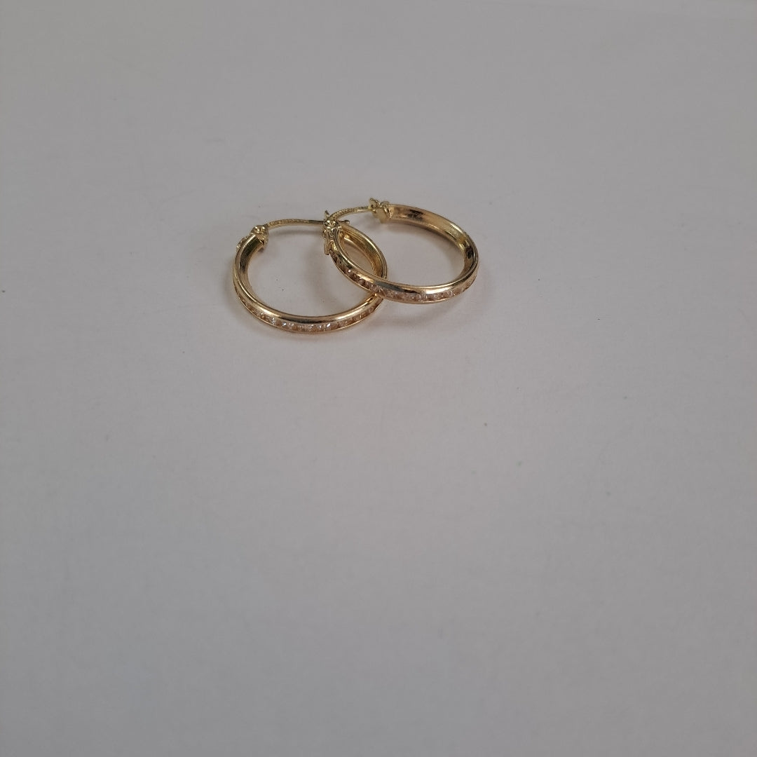 ARETES ARRACADAS CON CIRCONIAS 10K 1.7 GR (NUEVO)