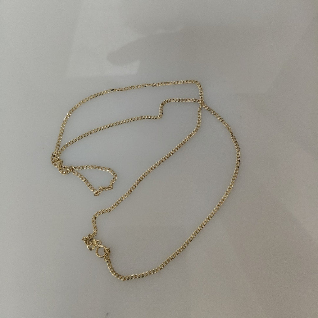 CADENAS TEJIDO BARBADA ORO 10K 55 CM 3.8 GR (NUEVO)