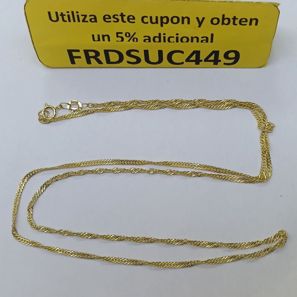 CADENA MEDIO TORZAL 10K 55 CM 2.5 GR (NUEVO)