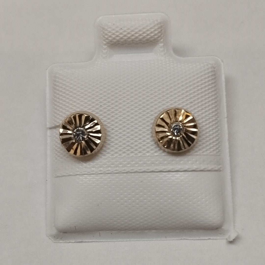 BROQUELES BROQUEL FIG BOTON C CIRCONIA 14K 0.2916 GR (NUEVO)