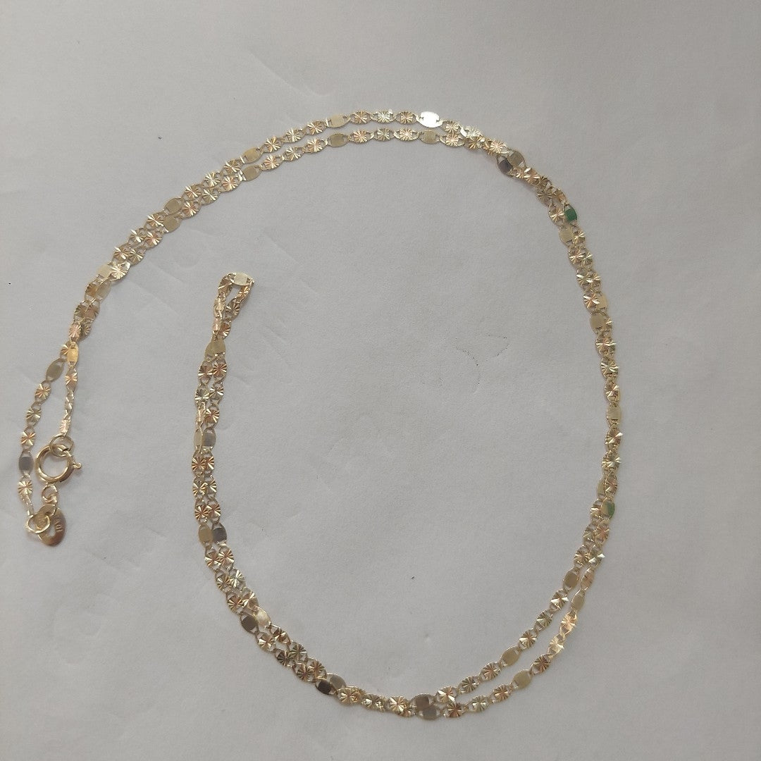 CADENAS TEJIDO GUCHI ORO 10K 55 CM 1.7 GR (NUEVO)