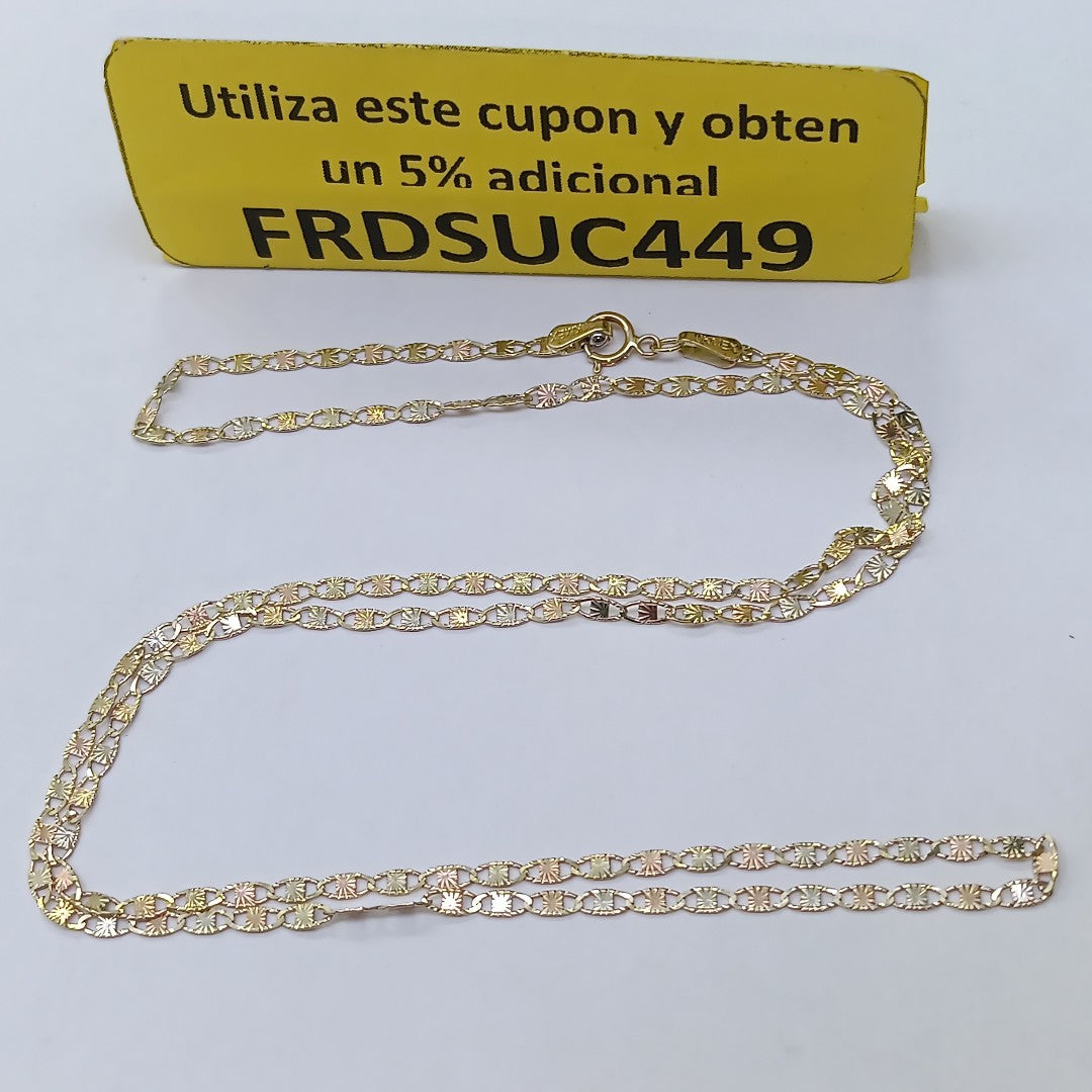 CADENAS TEJIDO GUCHI ORO 10K 55 CM 2.9 GR (NUEVO)