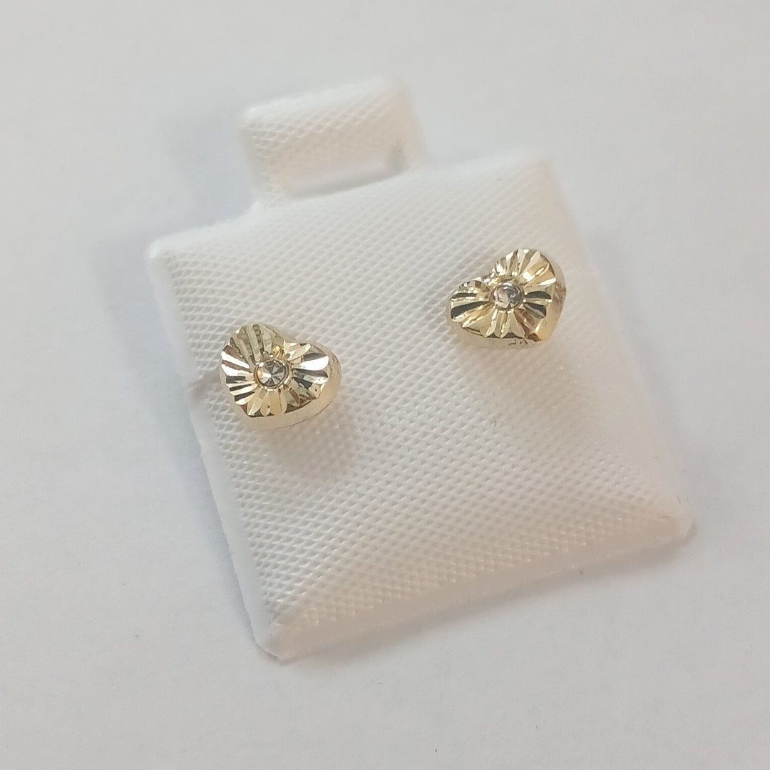 BROQUELES BROQUEL FIG CORAZON C CIRCONIA 14K 0.2603 GR (NUEVO)