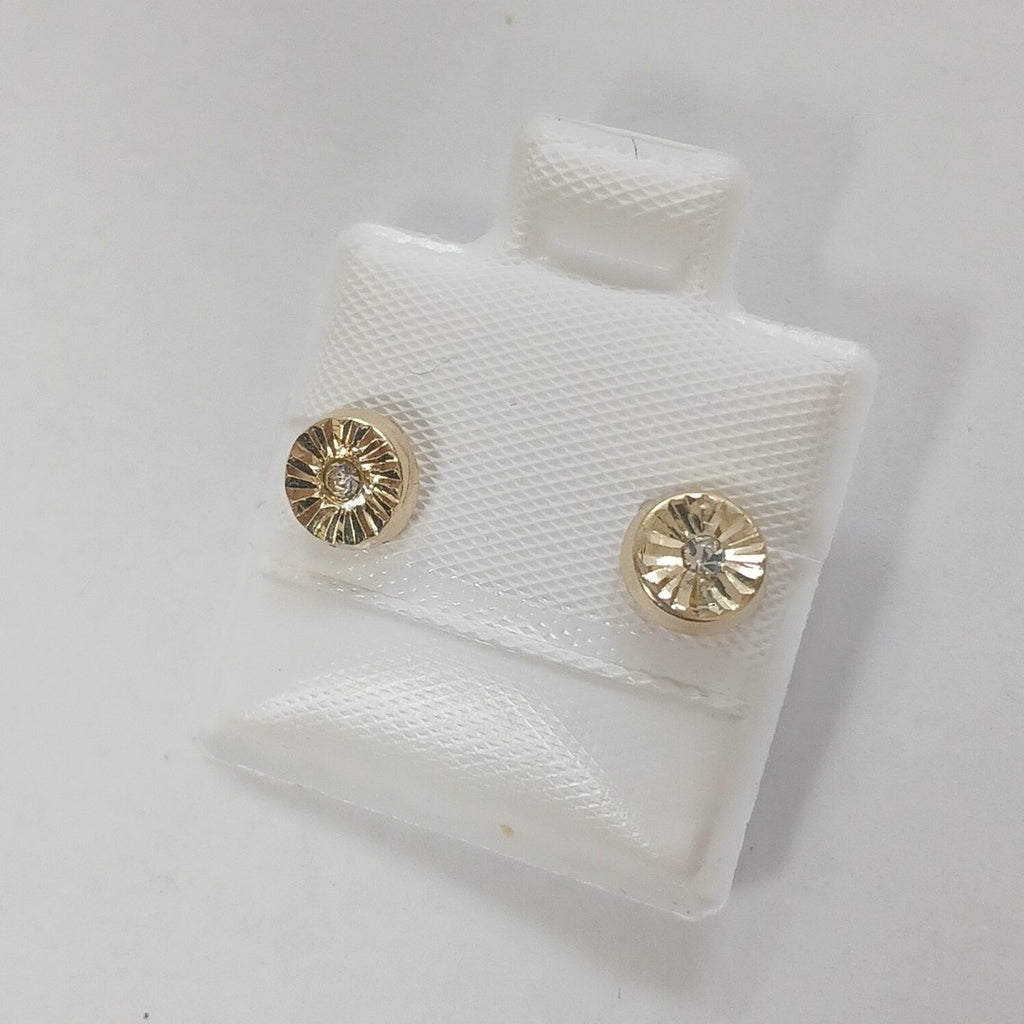 BROQUELES BROQUEL FIG BOTON C CIRCONIA 14K 0.2916 GR (NUEVO)