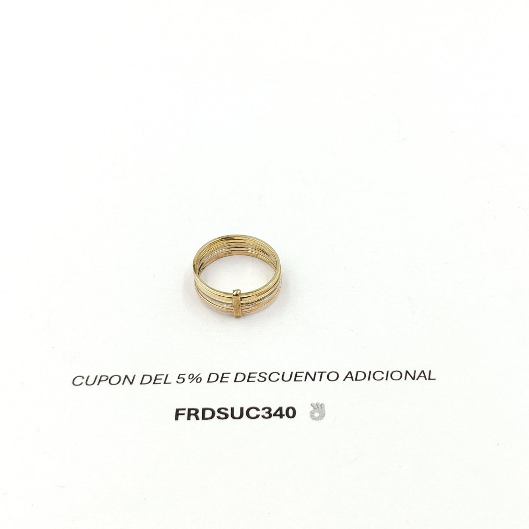 SEMANARIO DE ARGOLLAS ORO,ORO COMBINADO 14 K 3,20 GRMS (SEMINUEVO)