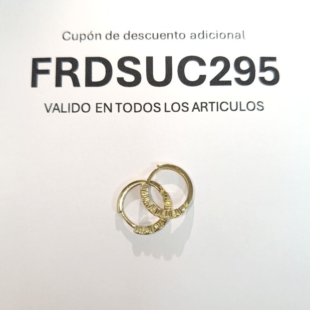 ARETES ARRACADA C CIRCONIAS 14K 2 GR (NUEVO)
